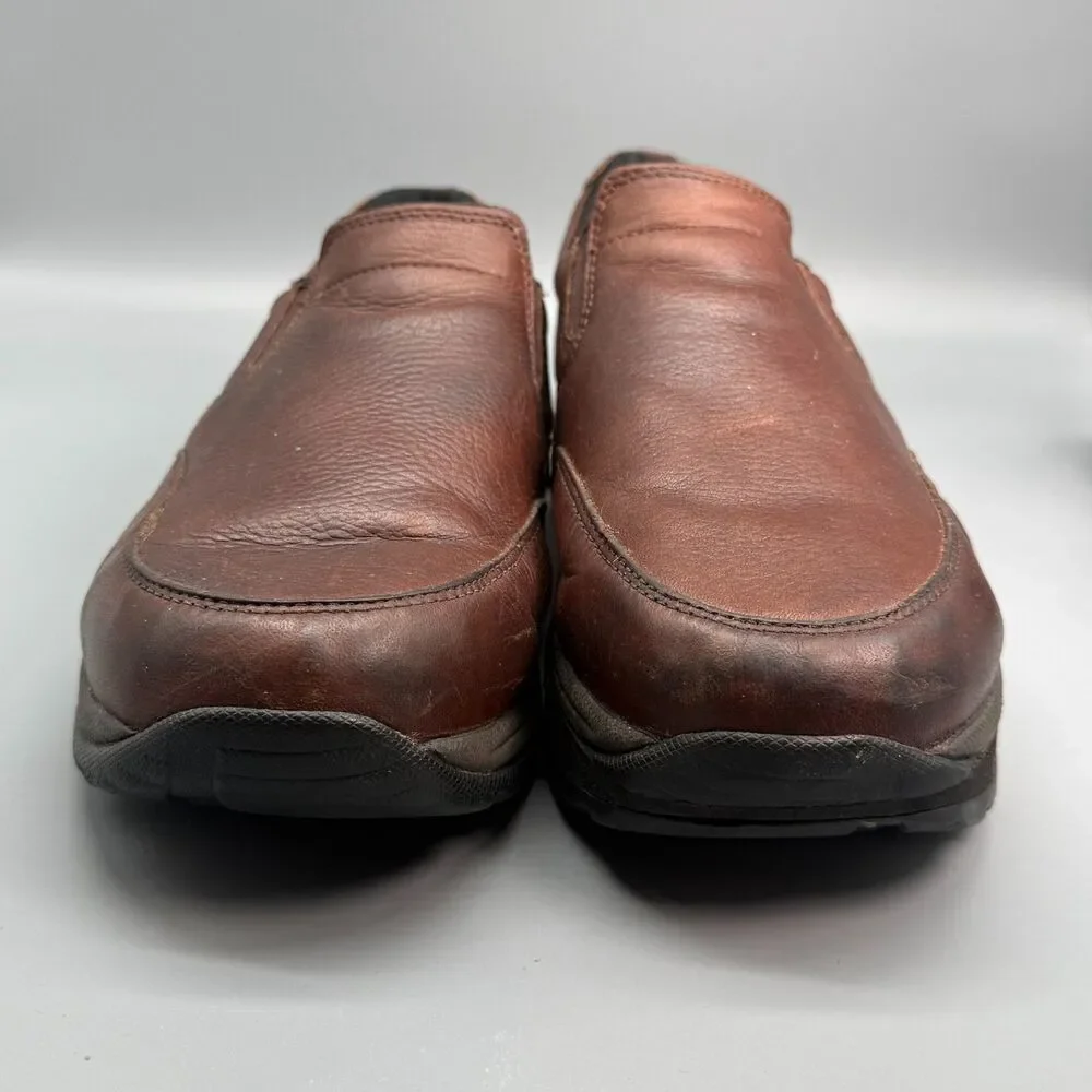 L.L. Bean Comfort Moc Men's 11 Wide Brown Leather Slip-On Loafers Shoes Moccasin